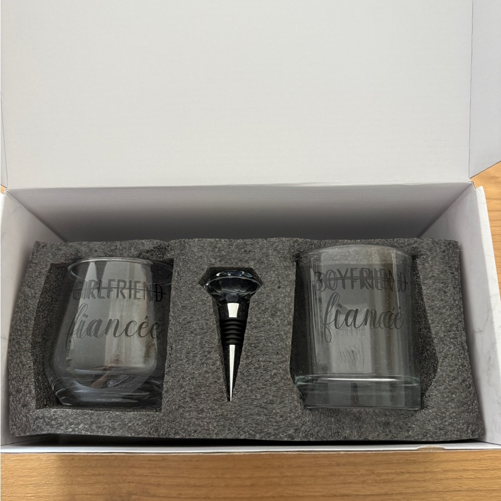 New In Box - Engagement Gift Drink Glasses